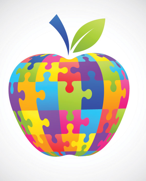 free vector Apple clip art puzzle